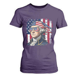 George Washington Patriotic T Shirt For Women USA 250th Anniversary TS12 Purple Print Your Wear