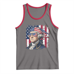 George Washington Patriotic Tank Top USA 250th Anniversary TS12 Deep Heather Red Print Your Wear