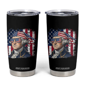 George Washington Patriotic Tumbler Cup USA 250th Anniversary TS12 Black Print Your Wear