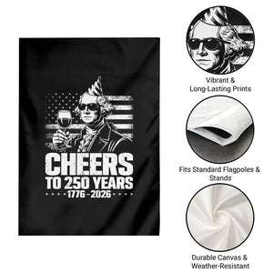 Funny George Washington Cheers To 250 Years Garden Flag TS12 Print Your Wear