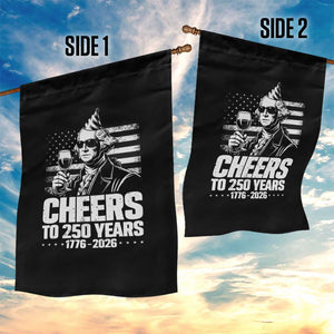 Funny George Washington Cheers To 250 Years Garden Flag TS12 Print Your Wear