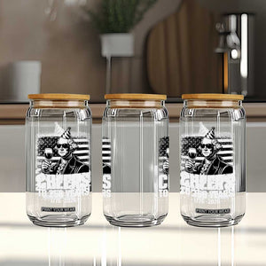 Funny George Washington Cheers To 250 Years Glass Can TS12 Print Your Wear