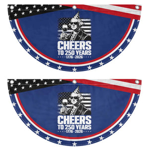 Funny George Washington Cheers To 250 Years Patriotic Fan Flag