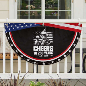 Funny George Washington Cheers To 250 Years Patriotic Fan Flag