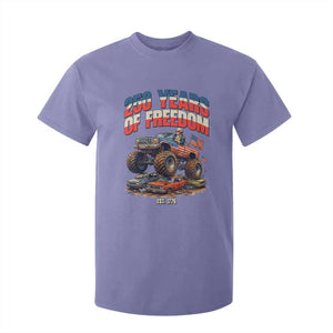 Funny George Washington Monster Truck T Shirt For Kid America 250th Anniversary TS12 Violet Print Your Wear