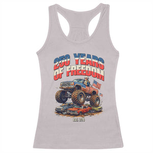 Funny George Washington Monster Truck Racerback Tank Top America 250th Anniversary TS12 Ice Gray Print Your Wear