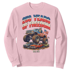 Funny George Washington Monster Truck Sweatshirt America 250th Anniversary TS12 Light Pink Print Your Wear