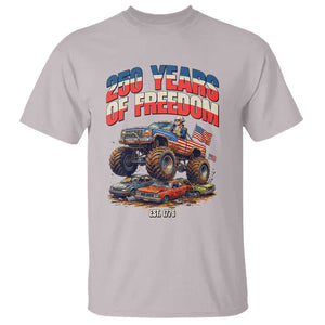 Funny George Washington Monster Truck T Shirt America 250th Anniversary TS12 Ice Gray Print Your Wear