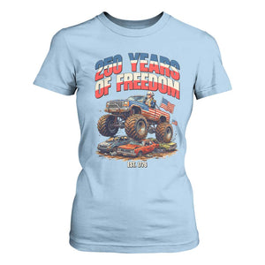 Funny George Washington Monster Truck T Shirt For Women America 250th Anniversary TS12 Light Blue Print Your Wear