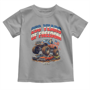 Funny George Washington Monster Truck Toddler T Shirt America 250th Anniversary TS12 Sport Gray Print Your Wear