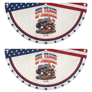 Funny George Washington Monster Truck Patriotic Fan Flag USA 250th Anniversary