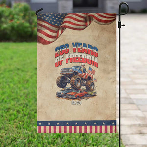 Funny George Washington Monster Truck Patriotic Garden Flag USA 250th Anniversary TS12 Vintage Rustic Tan Navy Print Your Wear