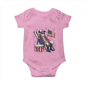 Proud American George Washington Patriotic Baby Onesie TS12 Light Pink Print Your Wear