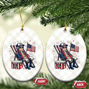 Proud American George Washington Patriotic Ceramic Ornament TS12 Print Your Wear
