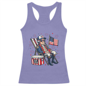 Proud American George Washington Patriotic Racerback Tank Top TS12 Violet Print Your Wear
