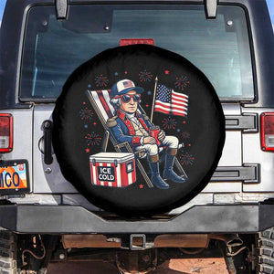 Proud American George Washington Patriotic Spare Tire Cover TS12 No hole Black Print Your Wear