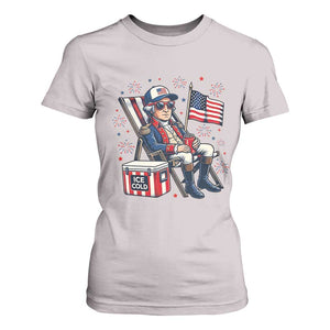 Proud American George Washington Patriotic T Shirt For Women TS12 Ice Gray Print Your Wear