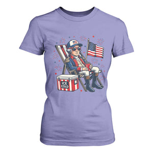Proud American George Washington Patriotic T Shirt For Women TS12 Violet Print Your Wear
