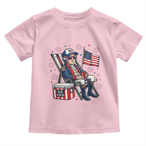 Proud American George Washington Patriotic Toddler T Shirt TS12 Light Pink Print Your Wear