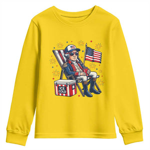 Proud American George Washington Patriotic Youth Sweatshirt TS12 Daisy Print Your Wear