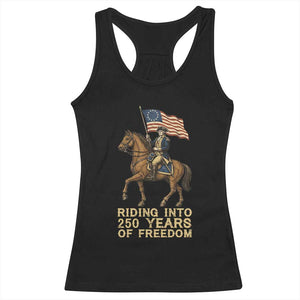George Washington Racerback Tank Top Riding Into 250 Years Of Freedom TS12 Black Print Your Wear