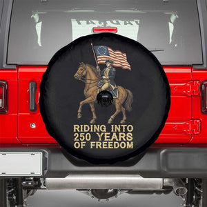 George Washington Spare Tire Cover Riding Into 250 Years Of Freedom TS12 Black Print Your Wear