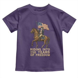 George Washington Toddler T Shirt Riding Into 250 Years Of Freedom TS12 Purple Print Your Wear