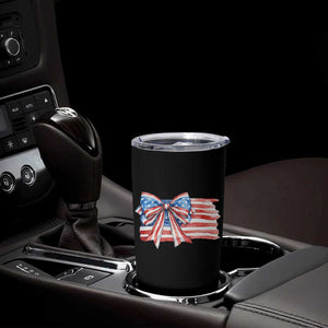 Patriotic American Flag Bow Tumbler Cup Gift For Women TS12 Print Your Wear