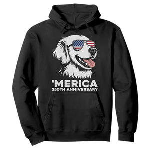 Merica Golden Retriever Lover Hoodie 250th Anniversary Gift TS12 Black Print Your Wear