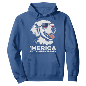 Merica Golden Retriever Lover Hoodie 250th Anniversary Gift TS12 Royal Blue Print Your Wear