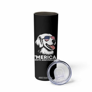 Merica Golden Retriever Lover Skinny Tumbler 250th Anniversary Gift TS12 Print Your Wear