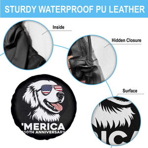 Merica Golden Retriever Lover Spare Tire Cover - 250th Anniversary Gift TS12 Print Your Wear