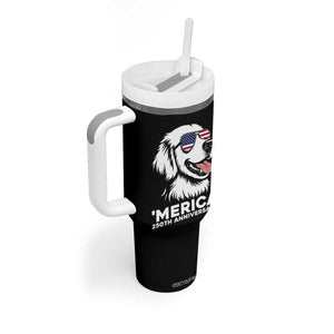 Merica Golden Retriever Lover Tumbler With Handle 250th Anniversary Gift TS12 Print Your Wear