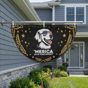 Merica Golden Retriever Lover Patriotic Fan Flag 250th Anniversary Gift