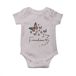 Butterfly Of Freedom American Pride Baby Onesie TS12 Ice Gray Print Your Wear