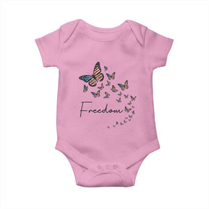 Butterfly Of Freedom American Pride Baby Onesie TS12 Light Pink Print Your Wear