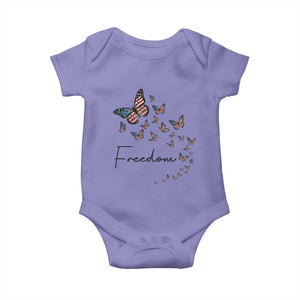 Butterfly Of Freedom American Pride Baby Onesie TS12 Violet Print Your Wear