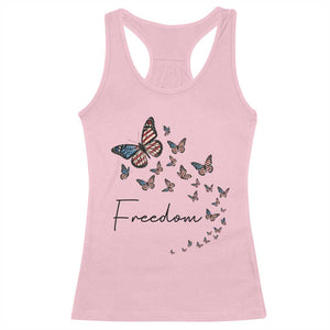 Butterfly Of Freedom American Pride Racerback Tank Top TS12 Light Pink Print Your Wear
