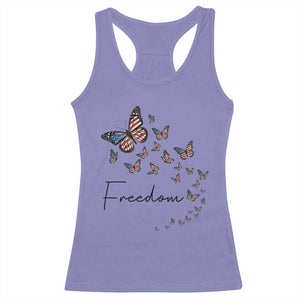 Butterfly Of Freedom American Pride Racerback Tank Top TS12 Violet Print Your Wear