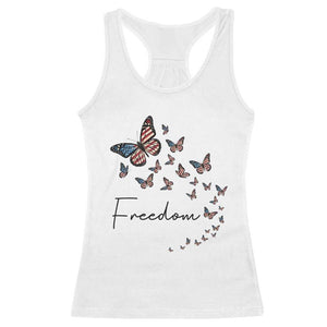 Butterfly Of Freedom American Pride Racerback Tank Top TS12 White Print Your Wear