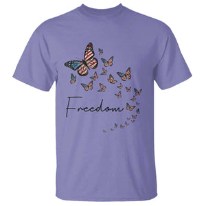 Butterfly Of Freedom American Pride T Shirt TS12 Violet Print Your Wear