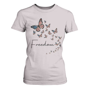 Butterfly Of Freedom American Pride T Shirt For Women TS12 Ice Gray Print Your Wear