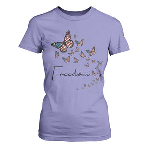 Butterfly Of Freedom American Pride T Shirt For Women TS12 Violet Print Your Wear