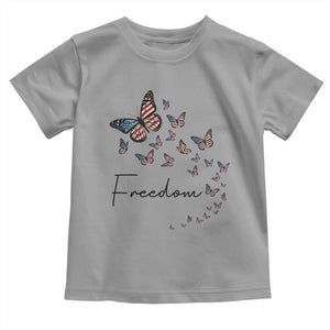 Butterfly Of Freedom American Pride Toddler T Shirt TS12 Sport Gray Print Your Wear