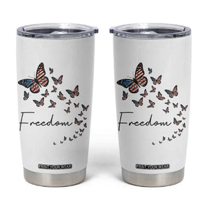 Butterfly Of Freedom American Pride Tumbler Cup TS12 White Print Your Wear