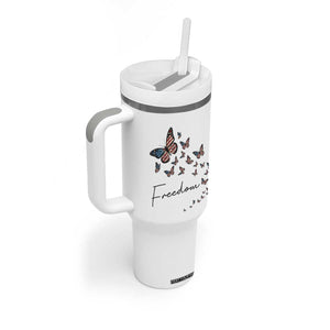 Butterfly Of Freedom American Pride Tumbler With Handle TS12 Print Your Wear