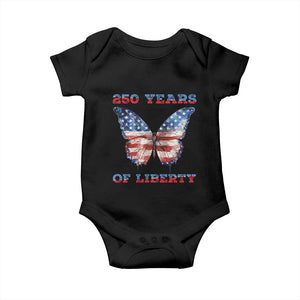 Patriotic Butterfly Baby Onesie 250 Years Of Liberty TS12 Black Print Your Wear