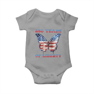 Patriotic Butterfly Baby Onesie 250 Years Of Liberty TS12 Sport Gray Print Your Wear