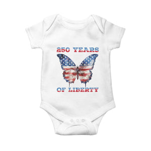 Patriotic Butterfly Baby Onesie 250 Years Of Liberty TS12 White Print Your Wear
