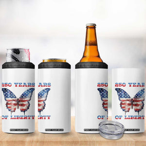 Patriotic Butterfly 4 in 1 Can Cooler Tumbler 250 Years Of Liberty TS12 Print Your Wear
